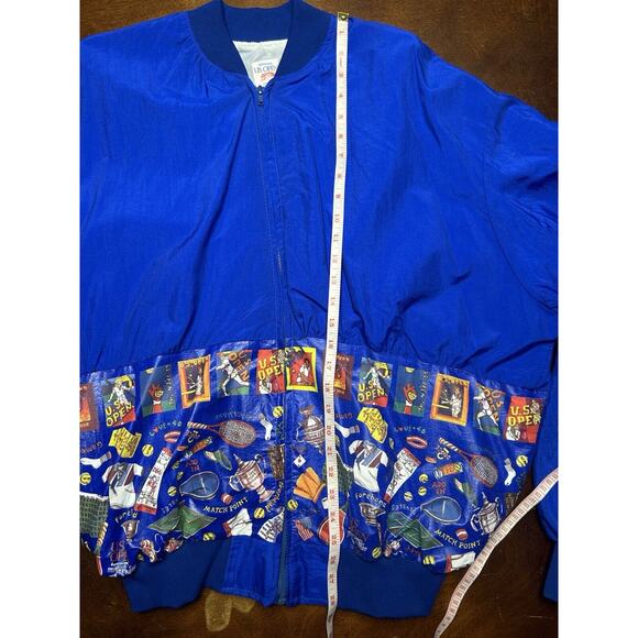 VTG 90s Official US Open Tennis Full Zip Windbreaker By Ferons Size XL RARE - Picture 6 of 14